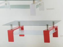 Load image into Gallery viewer, # 320 Black/Glass Rectangular Coffee Table
