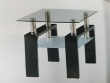 Load image into Gallery viewer, # 320 Black/Glass Rectangular Coffee Table
