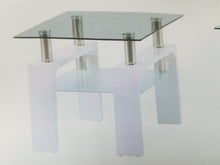 Load image into Gallery viewer, # 320 Black/Glass Rectangular Coffee Table