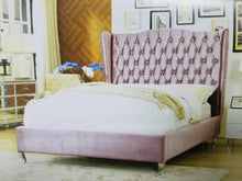 Load image into Gallery viewer, "BUP-878M"- Black Queen Upholstered Platform Bed