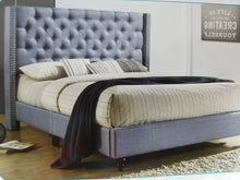 Load image into Gallery viewer, "G106"- Splendid Ash Black Fabric Queen Upholstered Bed
