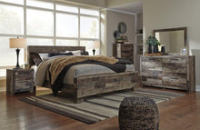 Load image into Gallery viewer, "Adah"-6-pc bedroom set in a contrast wenge/earth tone color 