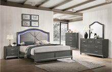 Load image into Gallery viewer, Fantastic 6PC Bedroom Set, in distinctive Pewter Color (an undertone Silver-Gray color).