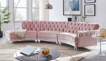 Load image into Gallery viewer, "208-0127"- 3-pc Velvet Sectional