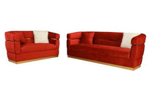 Load image into Gallery viewer, Never been so gorgeous, 2-pc Living Room Set i n outstanding Velvet Fabric