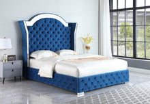 Load image into Gallery viewer, Brand New and Red Hot Velvet Chrome Bed