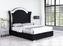 Load image into Gallery viewer, Queen Upholstered Chrome Bed